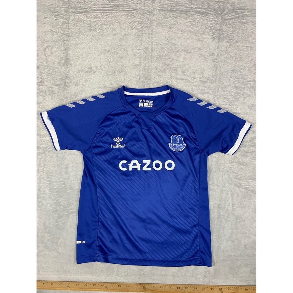 Hummel Everton FC 2020-21 Home Soccer Jersey James Rodriguez #19 Youth Size 28 - Picture 1 of 9